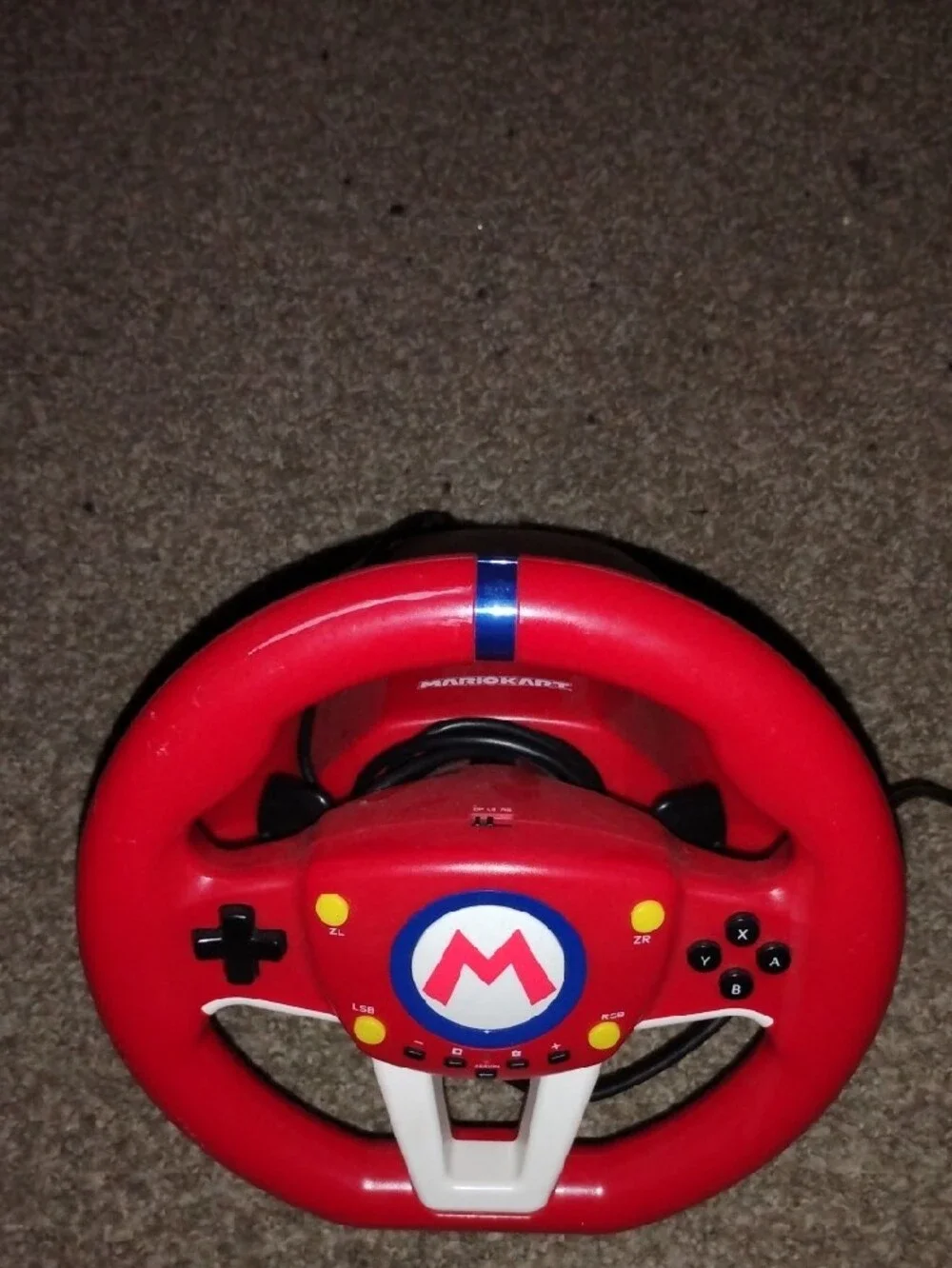 Red Mario Cart Sim Steering wheel+Pedals